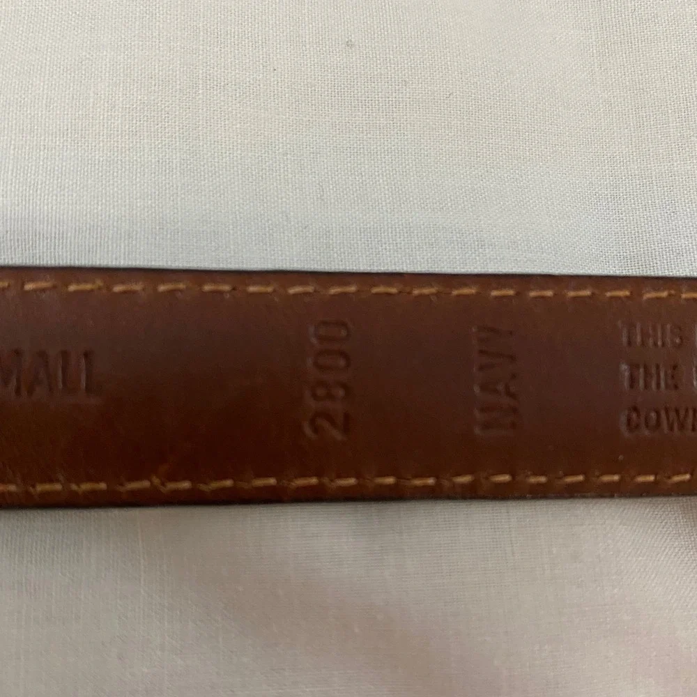 Coach 2800 Skinny Belt Women Small Navy Glove Tanned Leather Solid Brass USA